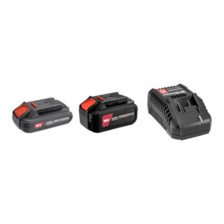 PRAKTIK aku set 1xAku 18V 2,0Ah + 1xAku 18V 3,0Ah, 1xpunjač FlexPower