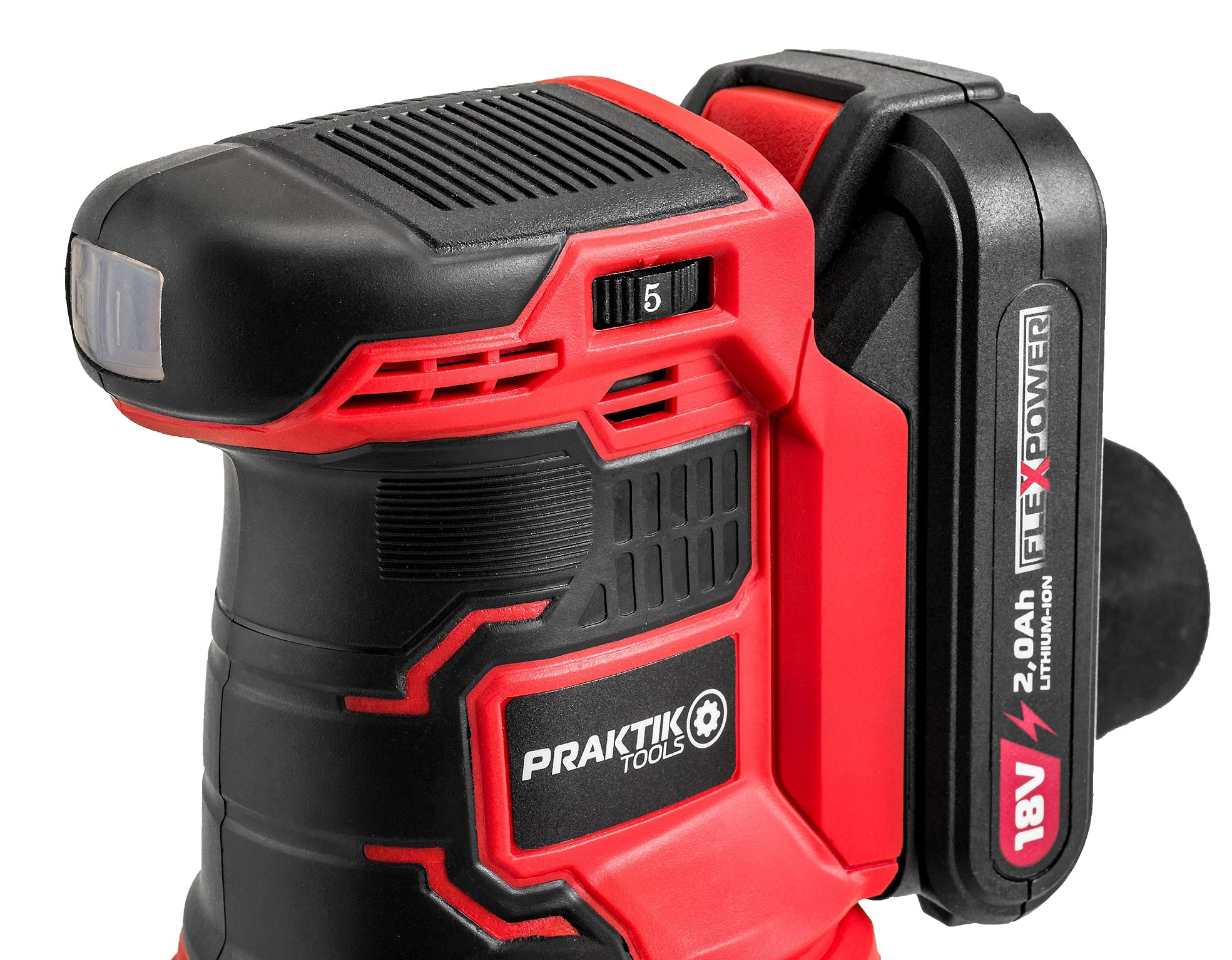 PRAKTIK aku ekscentrična brusilica PTQ072 FlexPower 18V 2,0Ah - Slika 5
