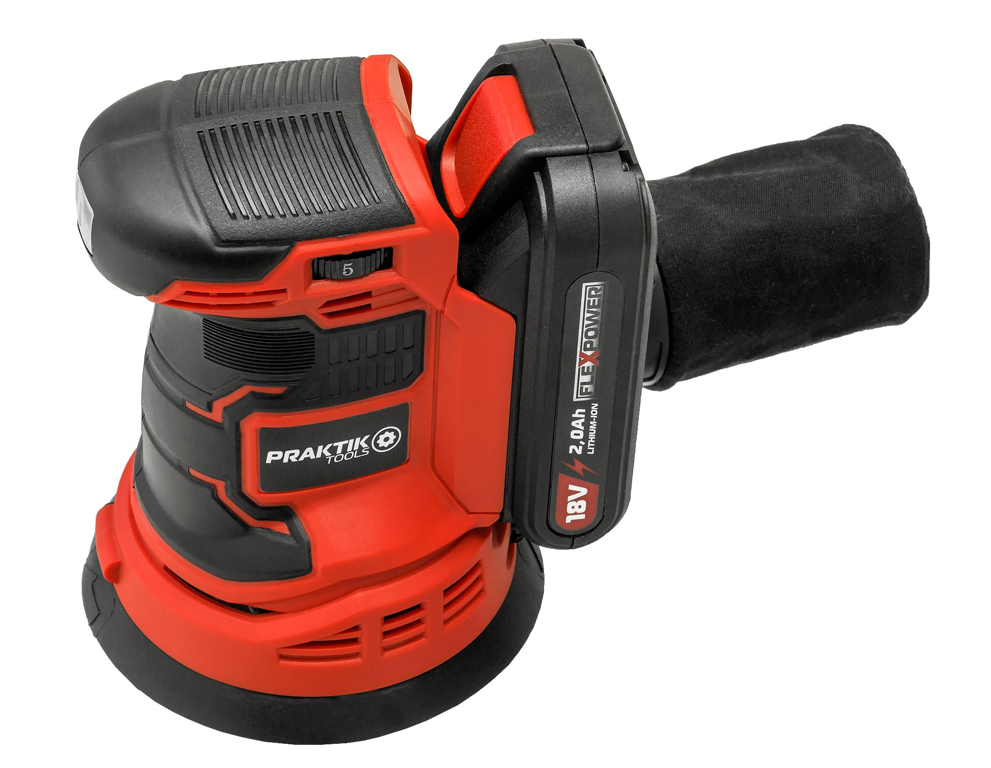 PRAKTIK aku ekscentrična brusilica PTQ072 FlexPower 18V 2,0Ah - Slika 6