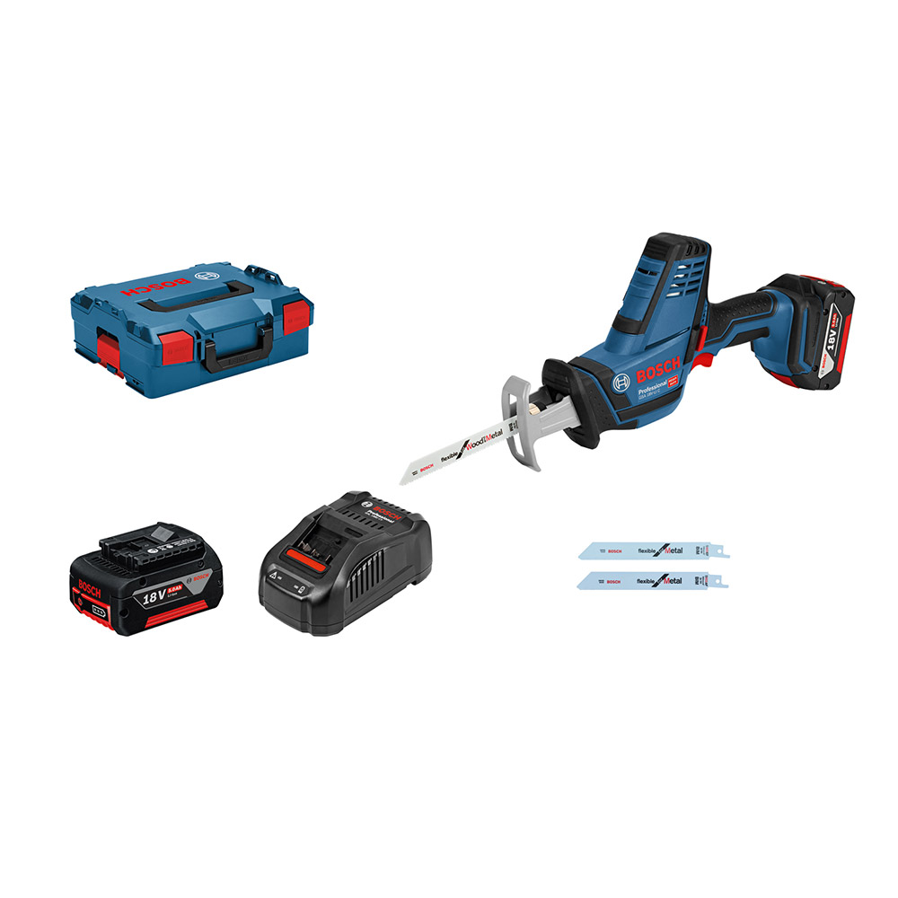 BOSCH aku sabljasta pila GSA 18 V-Li C 2xAku 18V 5,0Ah L-Boxx