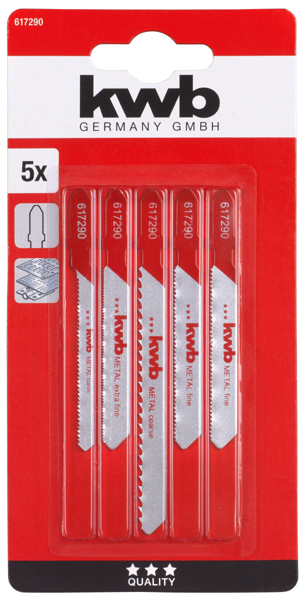 KWB set listova ubodne pile za metal, 5 kom - Slika 2