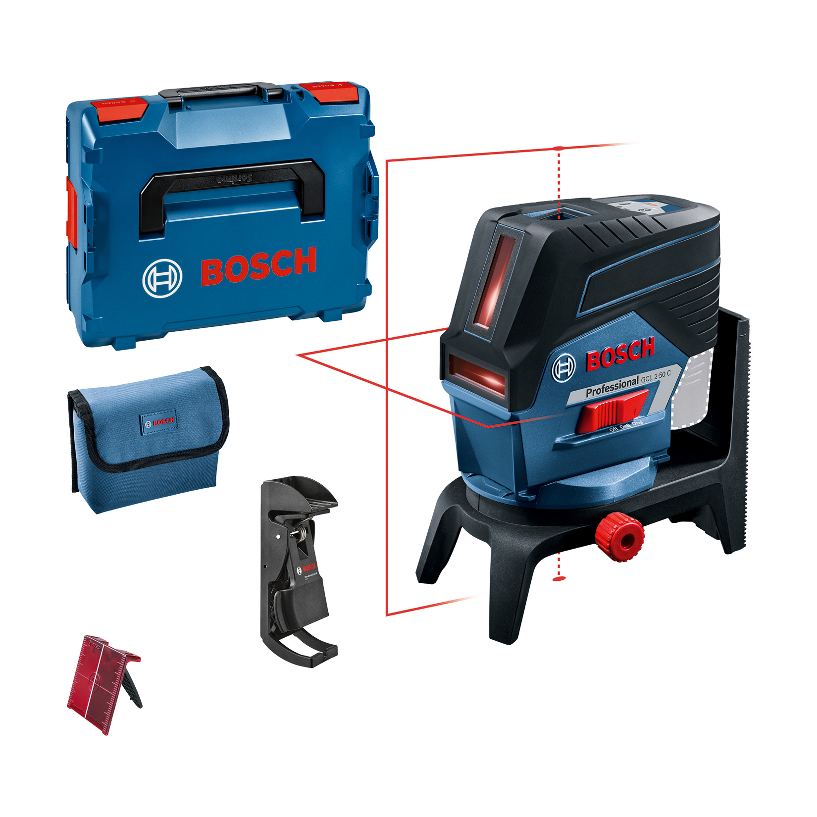 BOSCH križni laserski nivelir GCL 2-50 C L-Boxx