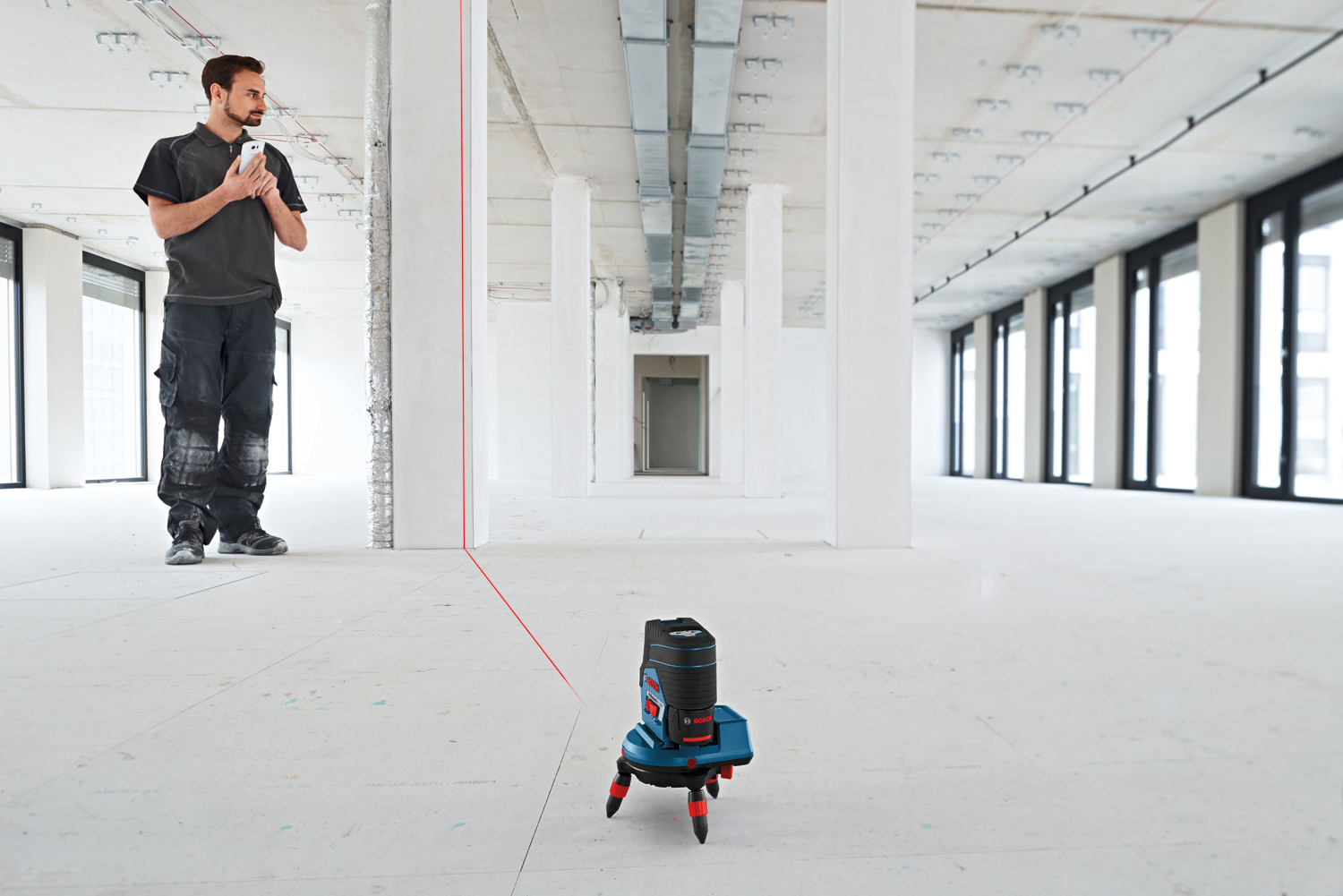 BOSCH križni laserski nivelir GCL 2-50 C 12V 2,0Ah L-Boxx - Slika 2