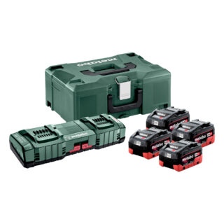 METABO aku set 4xAku 18V 8,0Ah + dupli punjač ASC 145 DUO MetaLoc
