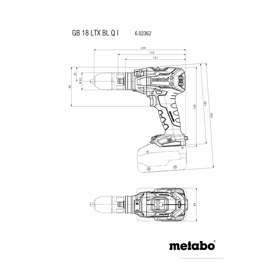 METABO aku bušilica-odvijač GB 18 LTX BL Q I 18V MetaBOX bez baterije - Slika 10