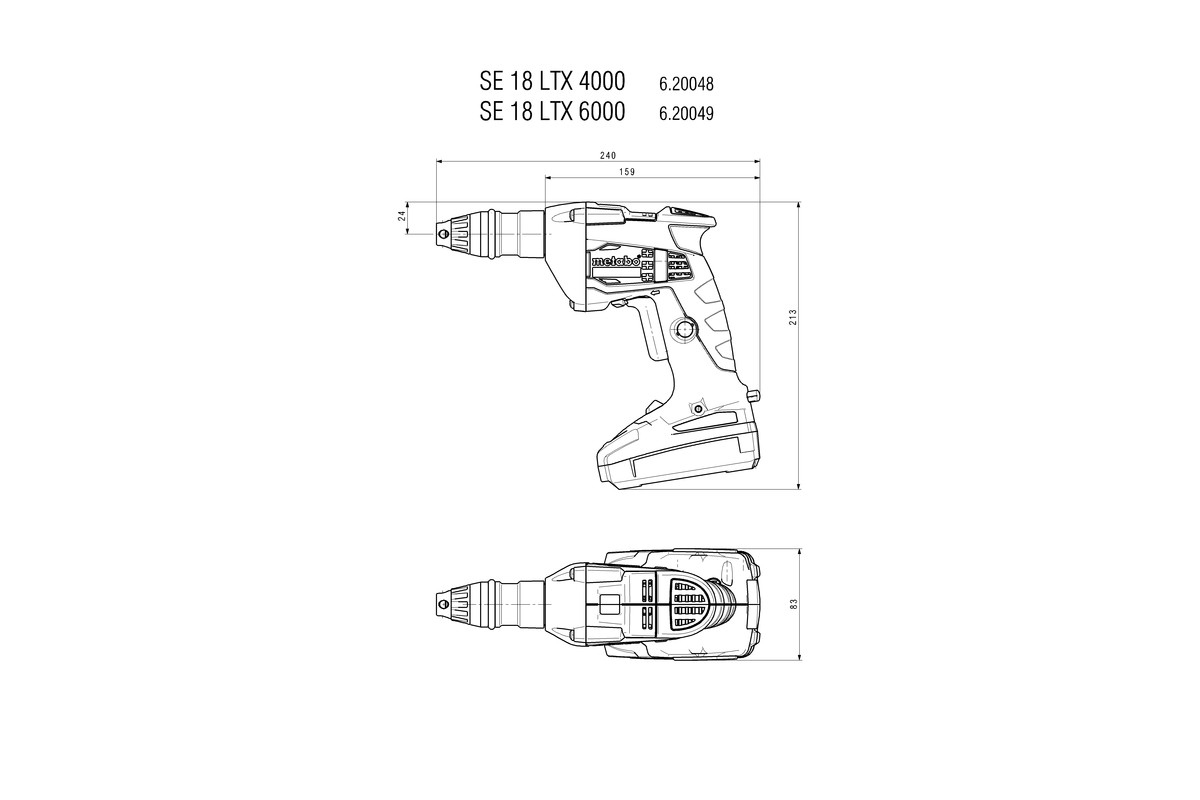 METABO aku odvijač za knauf SE 18 LTX 6000 2xAku 18V 2,0Ah kovčeg - Slika 4