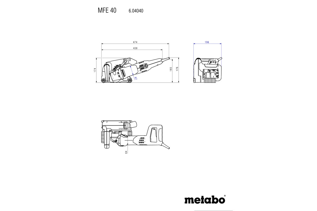 METABO glodalica za utore u zidu MFE 40 + 2x dijam. rezna ploča kovčeg - Slika 11