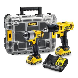 DEWALT aku set DCK211D2T-QW - udarni odvijač DCF815  + aku bušilica DCD710 XR