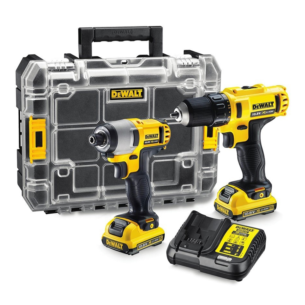 DEWALT aku set DCK211D2T-QW - udarni odvijač DCF815 + aku bušilica DCD710 XR