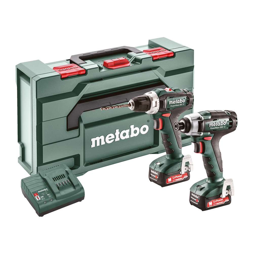 METABO aku set Combo 2.7.1 - bušilica-odvijač PowerMaxx BS 12 + udarni odvijač PowerMaxx SSD 12