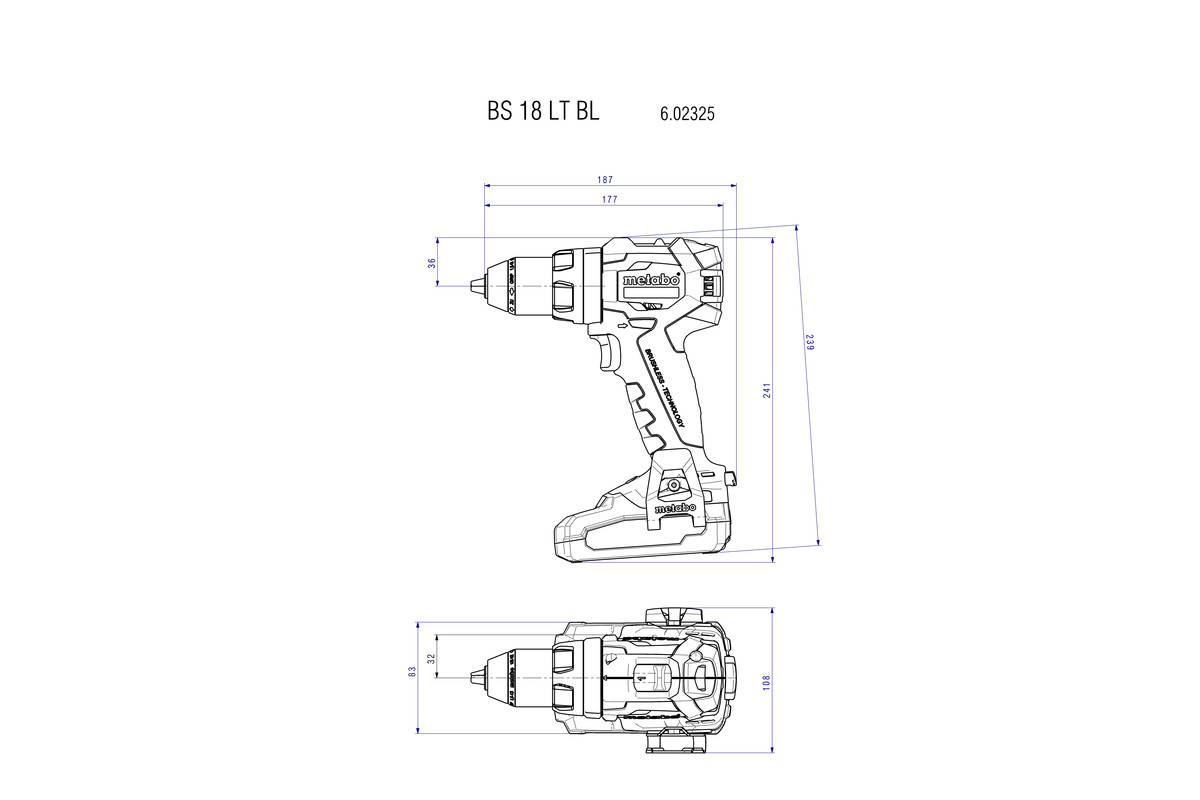 METABO aku set Combo 2.1.11 - bušilica-odvijač BS 18 LT BL + udarni odvijač SSD 18 LTX 200 BL - Slika 6