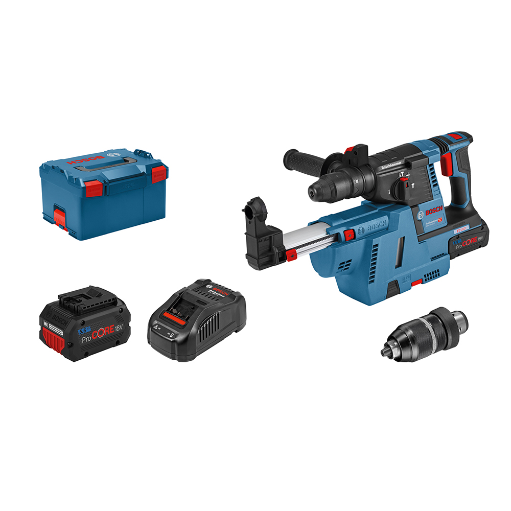 BOSCH aku bušaći čekić GBH 18V-26 F 2xAku 18V 5,5Ah + GDE 18V-16 L-Boxx