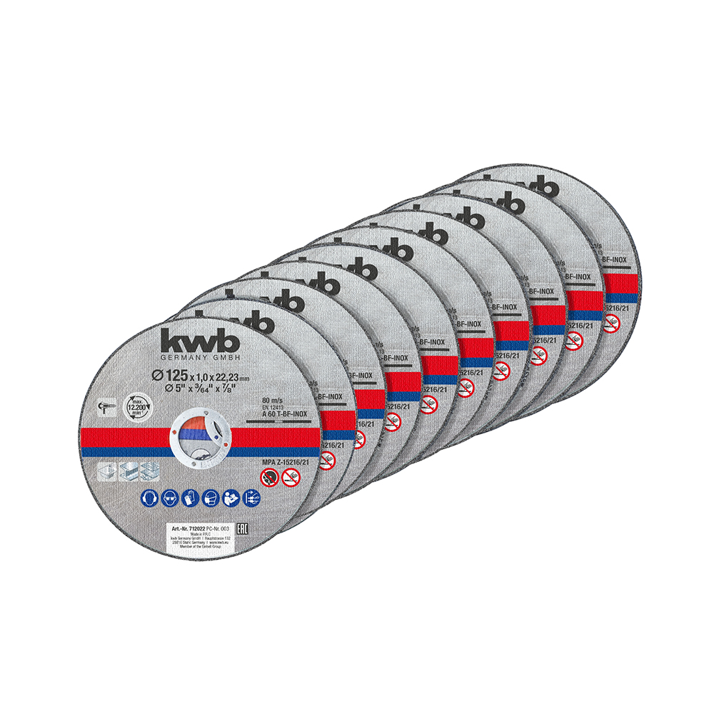 KWB set reznih ploča 125x1,0x22,23 mm 10/1