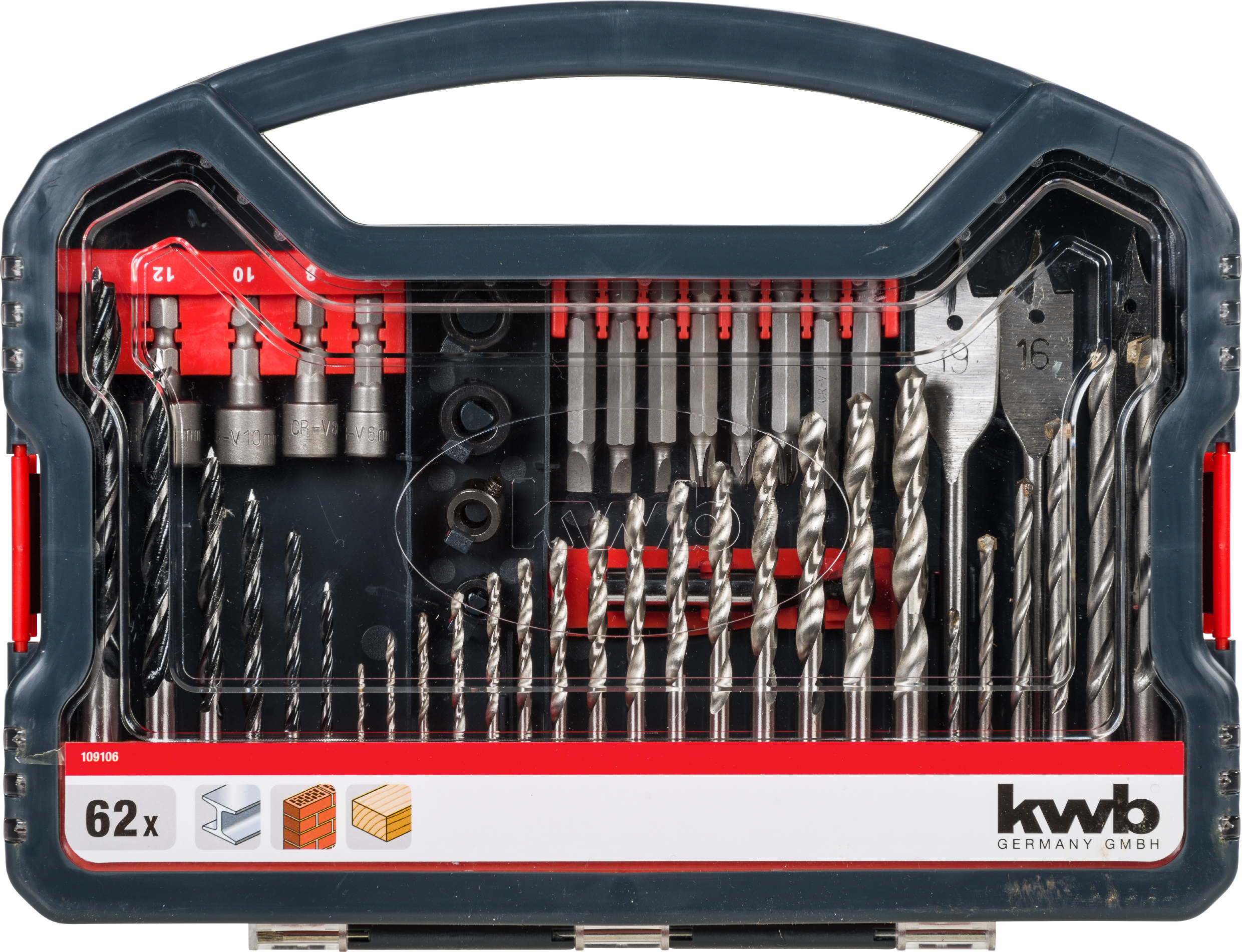 KWB set svrdala i bitova Standard u plastičnom kovčegu 62/1 - Slika 2