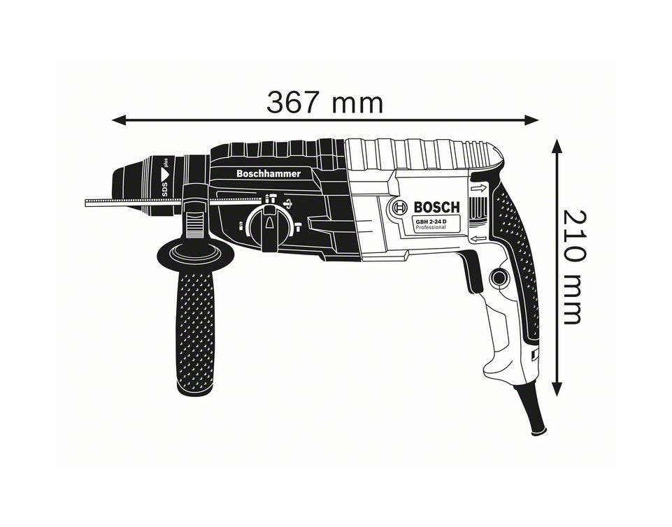 BOSCH bušaći čekić GBH 240 kovčeg - Slika 6