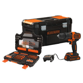 BLACK&DECKER aku bušilica-odvijač BDCHD18S1KA-QW 18V 1,5Ah + 104 dj. set pribora