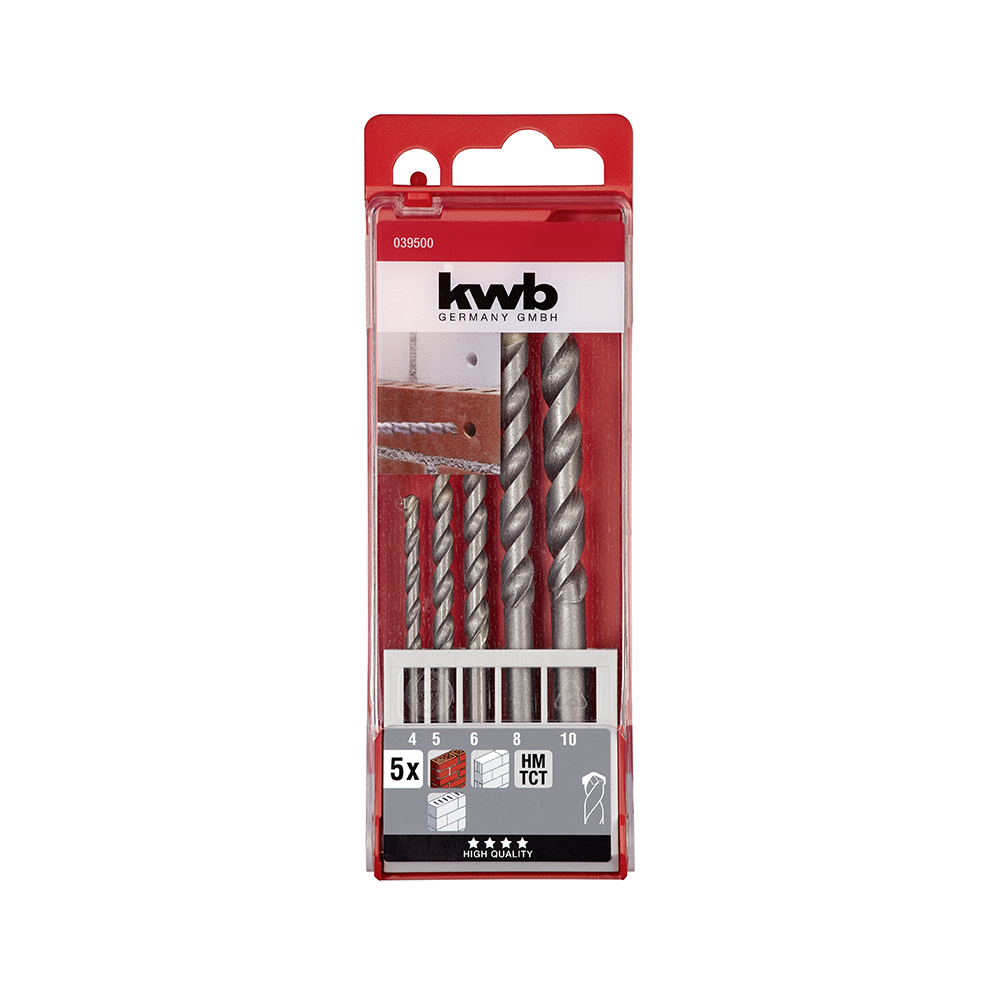 KWB set svrdala za kamen i beton, 4-10 mm, TCT, 5-dijelni