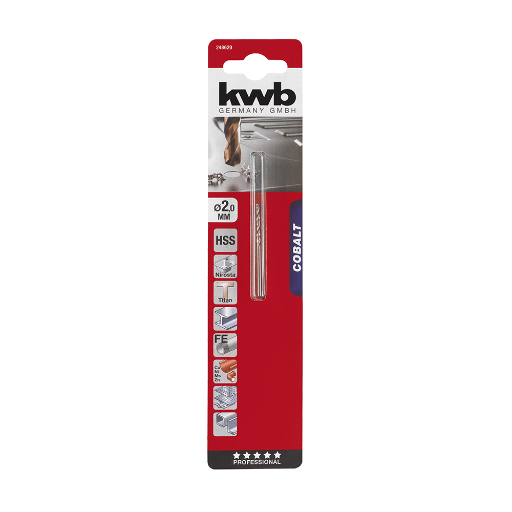 KWB svrdlo za metal 2 mm, HSS CO, Cobalt
