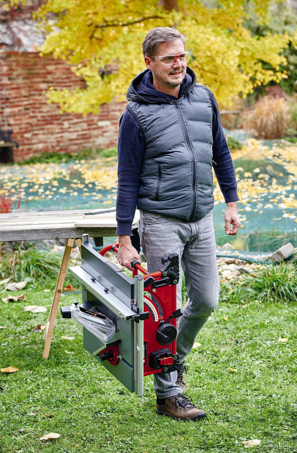 EINHELL aku stolna kružna pila TE-TS 36/210 Li PXC 18+18V bez baterije - Slika 14