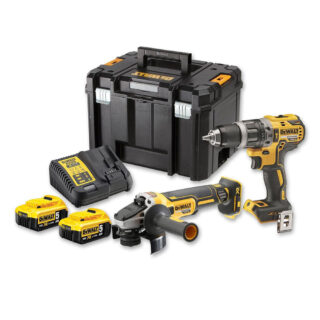 DEWALT aku set DCK2080P2T-QW - udarna aku bušilica DCD796P2  + aku kutna brusilica DCG405N XR 2xAku 18V 5,0Ah kovčeg