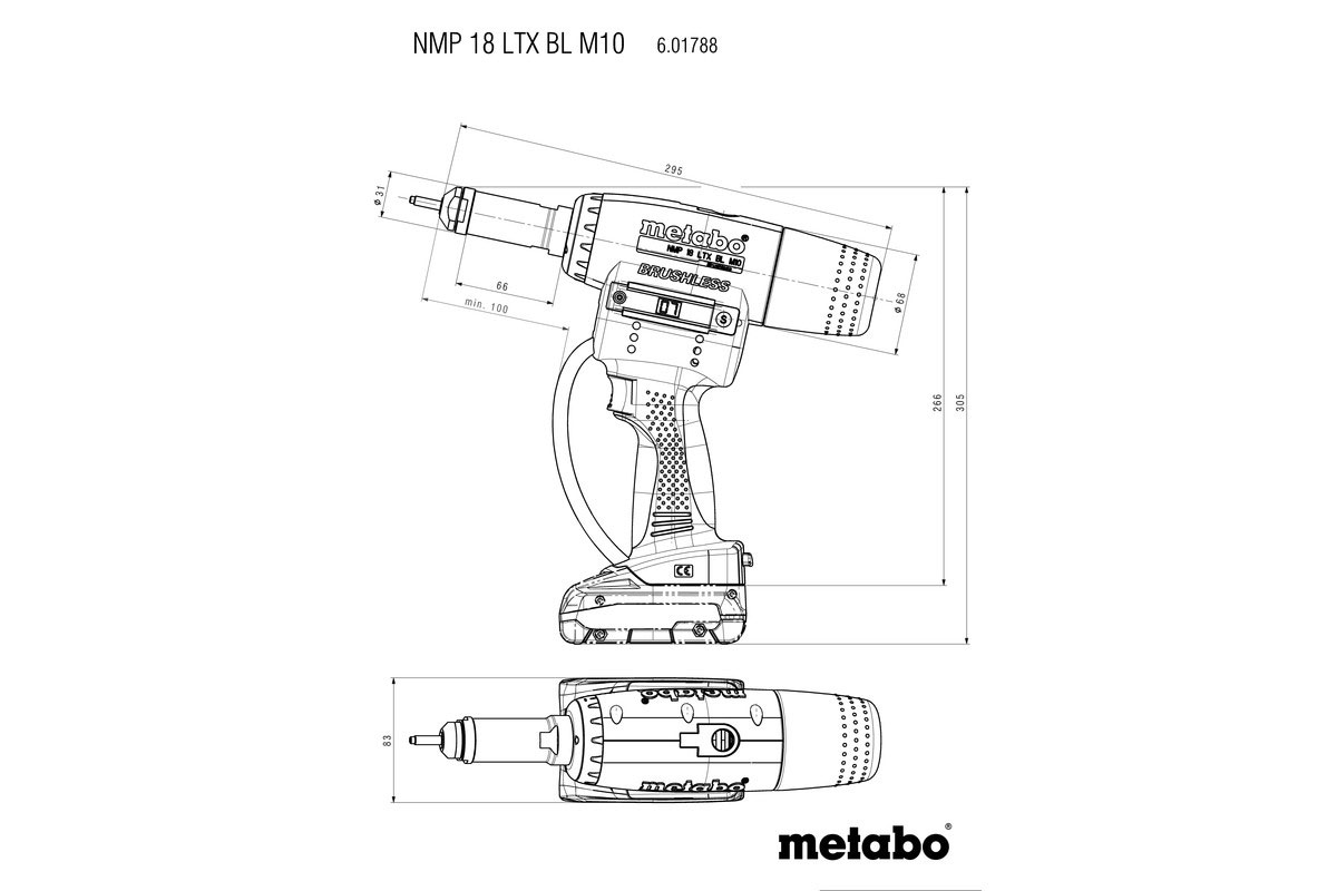 METABO aku pištolj za stezne matice NMP 18 LTX BL M10 18V MetaBOX bez baterije - Slika 7