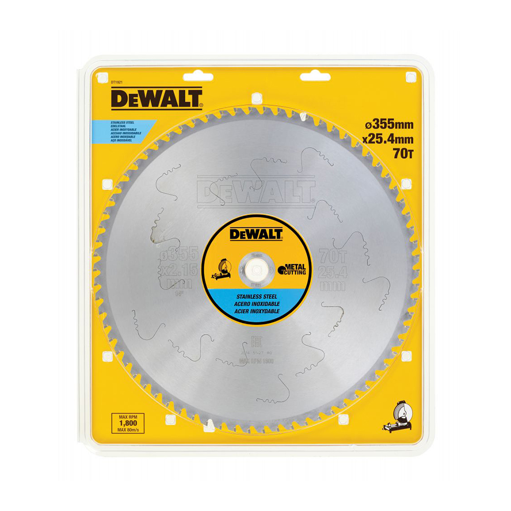 DEWALT list kružne pile 355x25,40x2,15 mm, 70Z, za inox DT1921-QZ