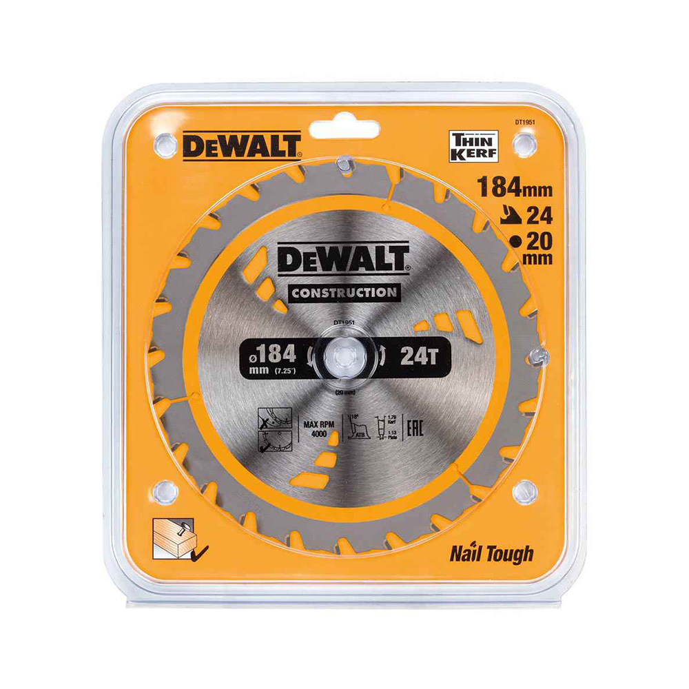 DEWALT list kružne pile 184x20x1,79 mm, 24Z, za drvo DT1951-QZ