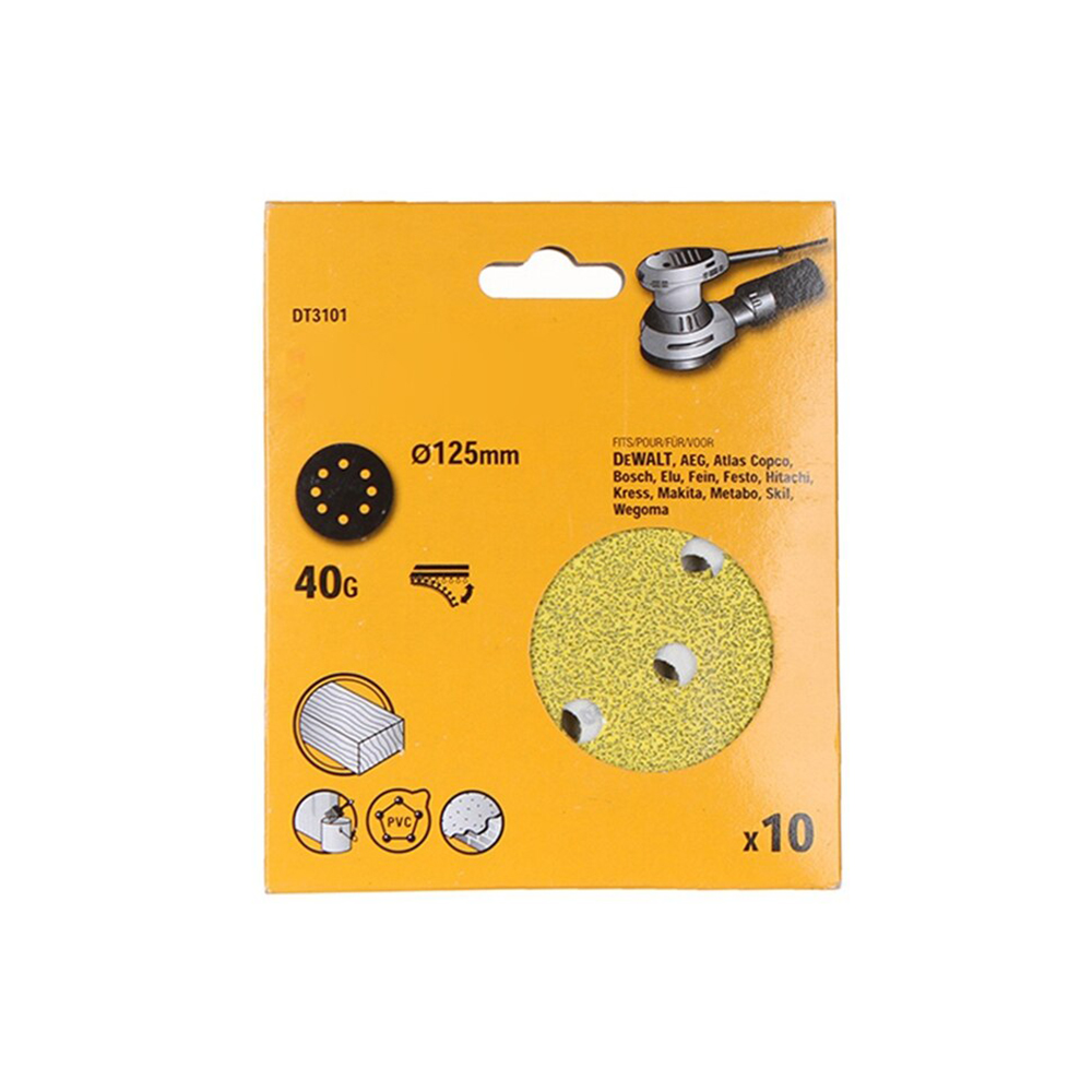 DEWALT brusni list 125 mm g40, 10 kom DT3101-QZ