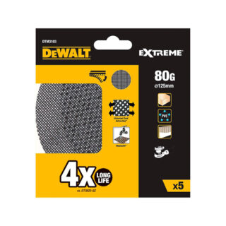 DEWALT brusni list 125 mm g80, 5 kom