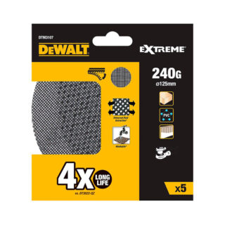 DEWALT brusni list 125 mm g240, 5 kom