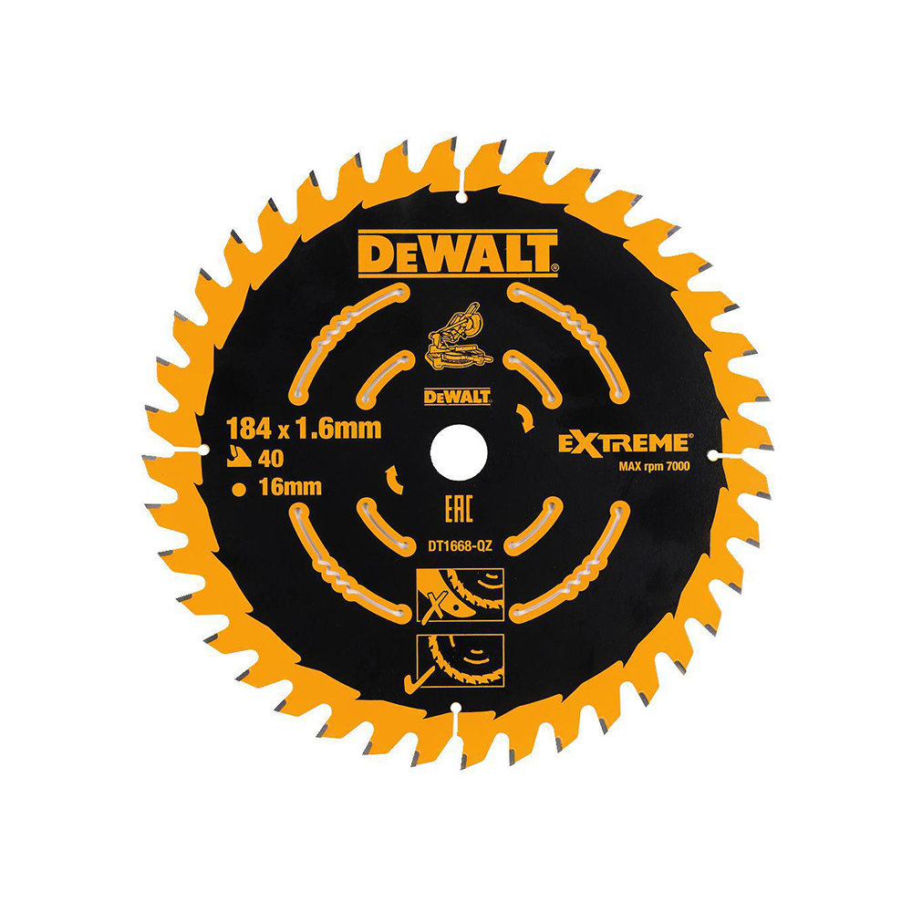 DEWALT list kružne pile 184x16x1,65 mm, 40Z, za drvo/laminat DT1668-QZ - Slika 2
