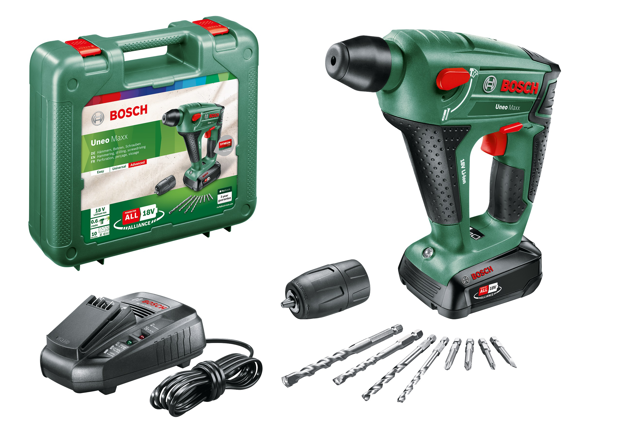 BOSCH aku bušaći čekić Uneo Maxx 18 Li 18V 2,5Ah kovčeg - Slika 16