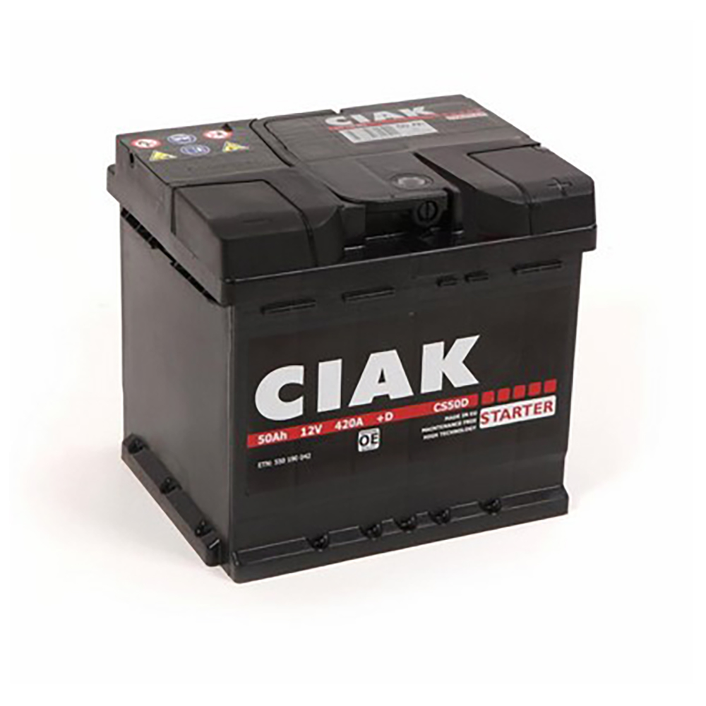 CIAK akumulator Starter 12V 50Ah D+