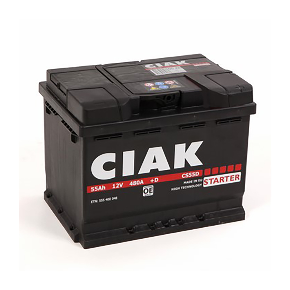 CIAK akumulator Starter 12V 55Ah D+