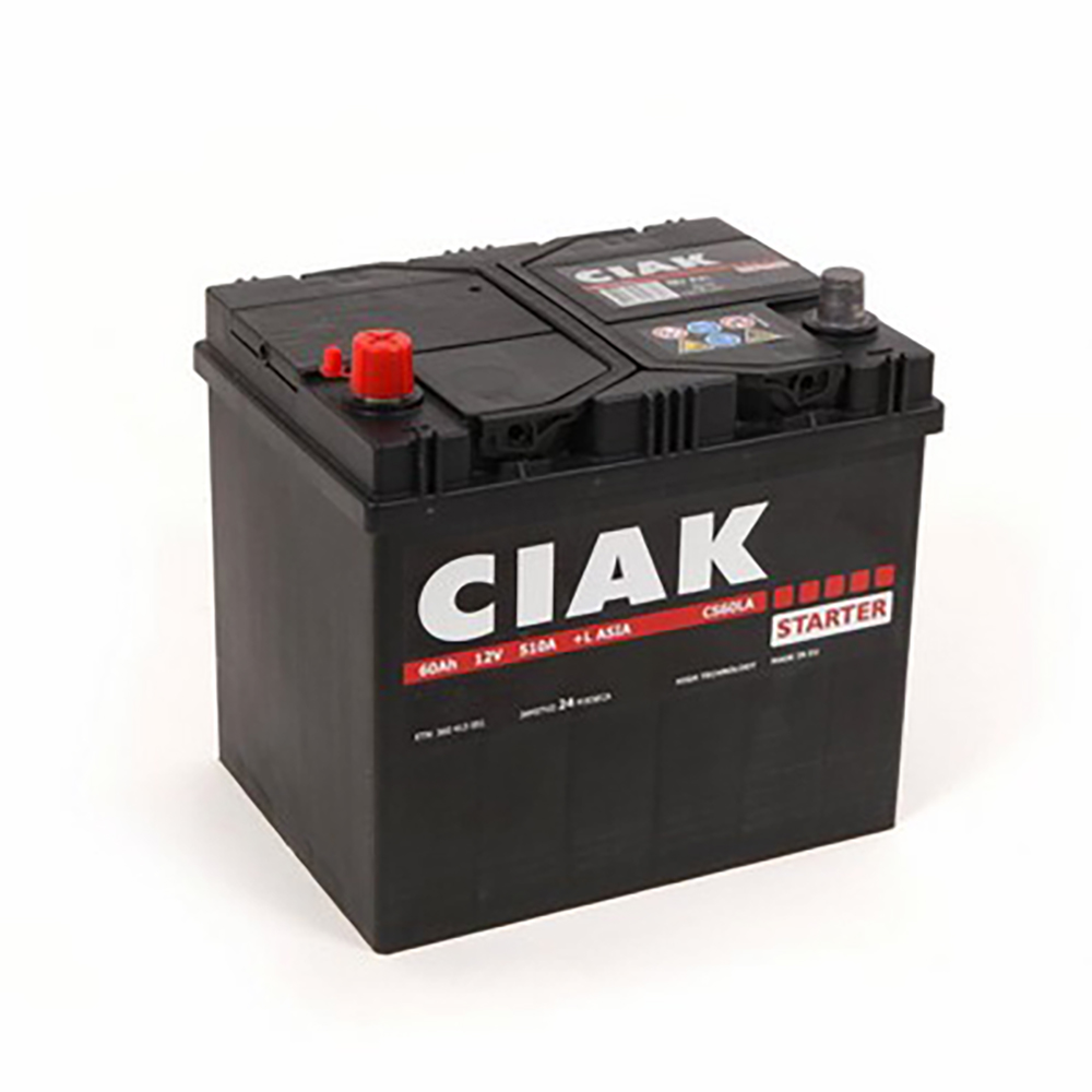 CIAK akumulator Starter 12V 60Ah L+ Asia