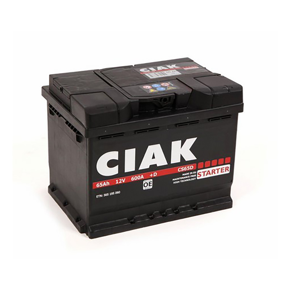 CIAK akumulator Starter 12V 65Ah D+