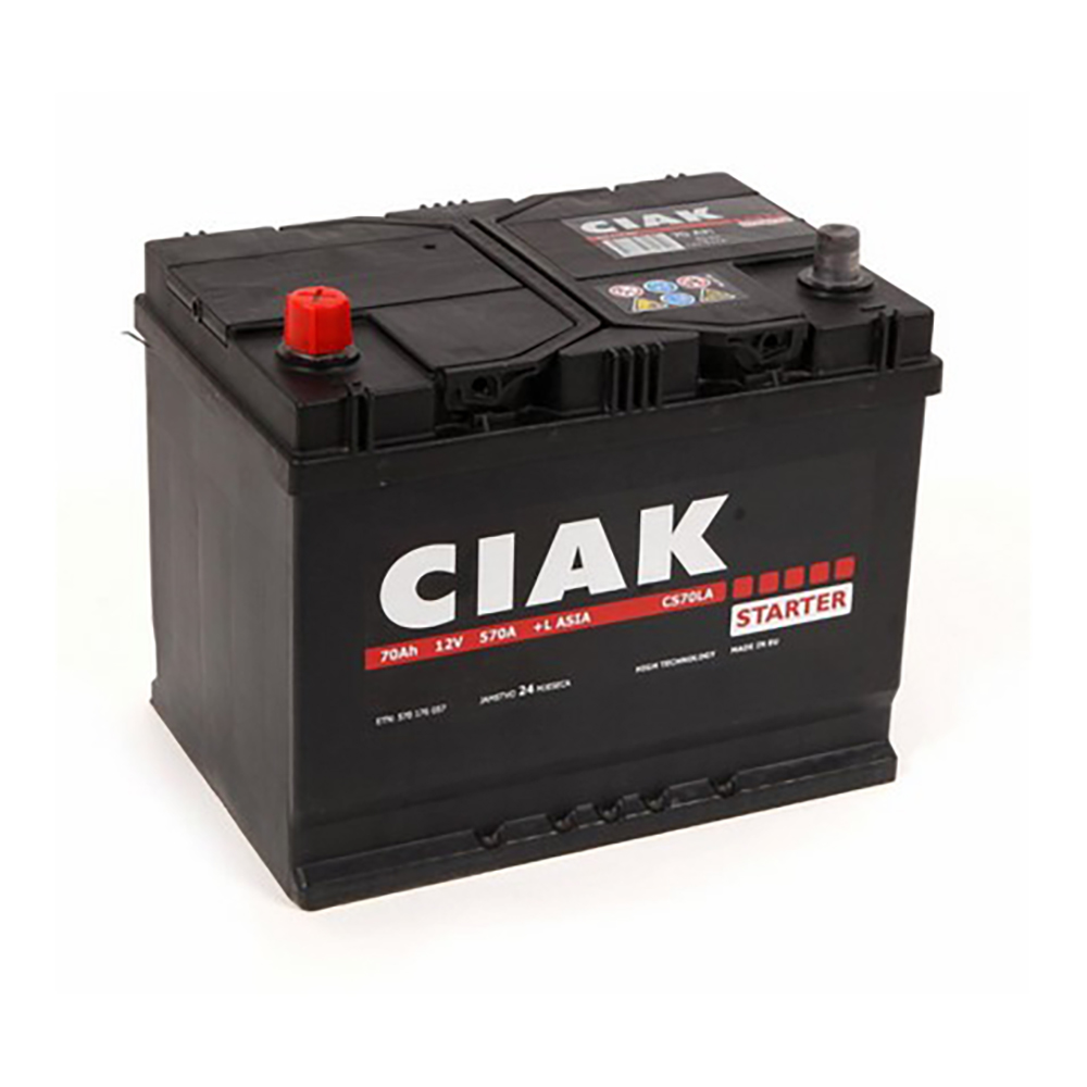 CIAK akumulator Starter 12V 70Ah L+ Asia