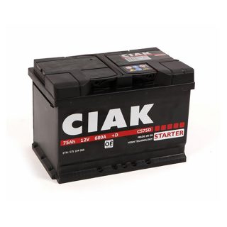 CIAK akumulator Starter 12V 75Ah D+
