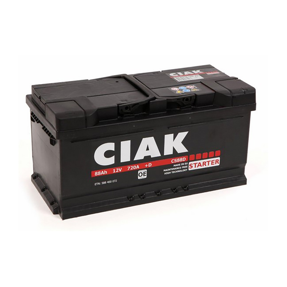 CIAK akumulator Starter 12V 88Ah D+
