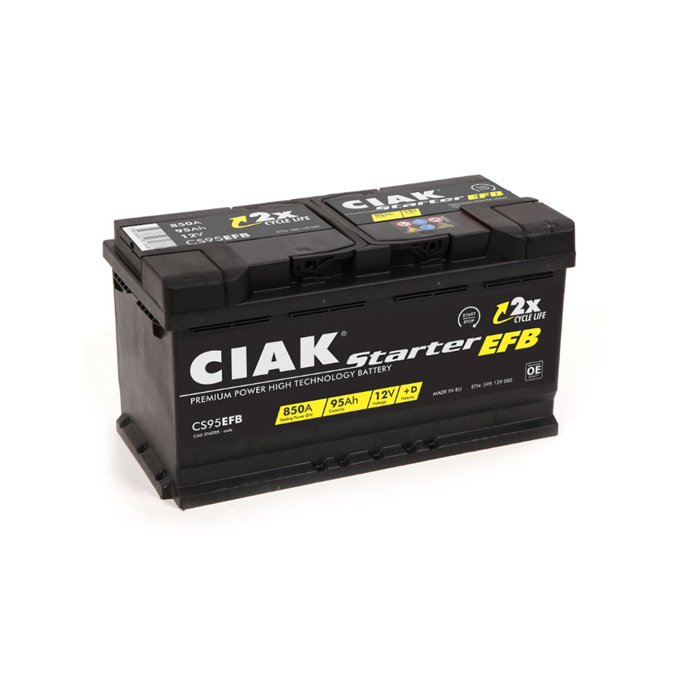 CIAK akumulator Starter EFB 12V 95Ah D+