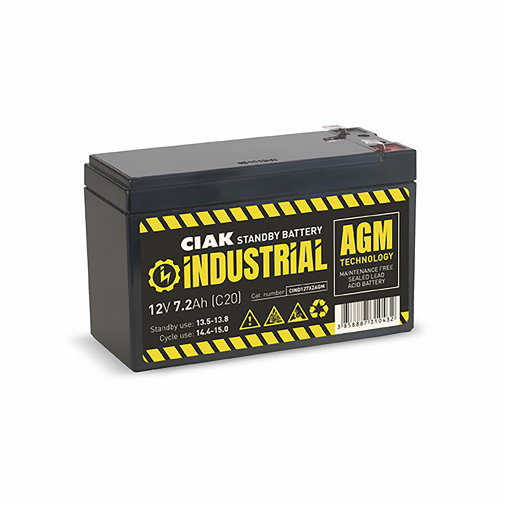 CIAK akumulator industrial hermetički 12V 7,2Ah T2
