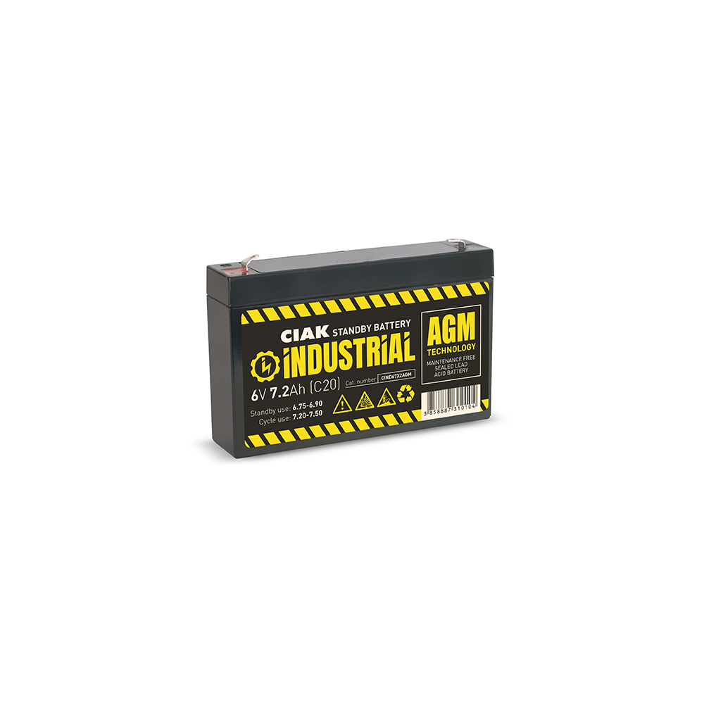 CIAK akumulator industrial hermetički 6V 7,2Ah T1