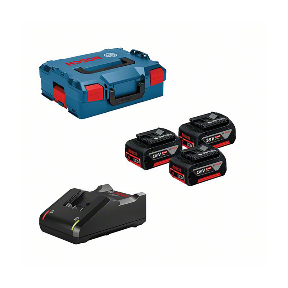 BOSCH aku set 3xAku GBA 18V 5,0Ah 1xGAL 18V-40 L-Boxx