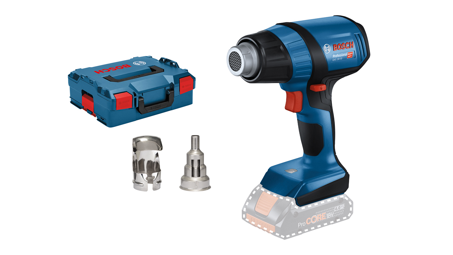 BOSCH aku fen za vrući zrak GHG 18V-50 18V bez baterije - Slika 5