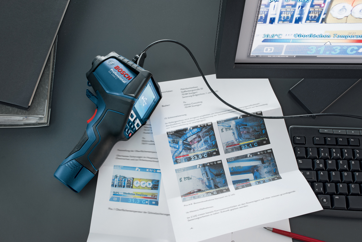BOSCH aku termodetektor GIS 1000 C bez baterije L-Boxx - Slika 5