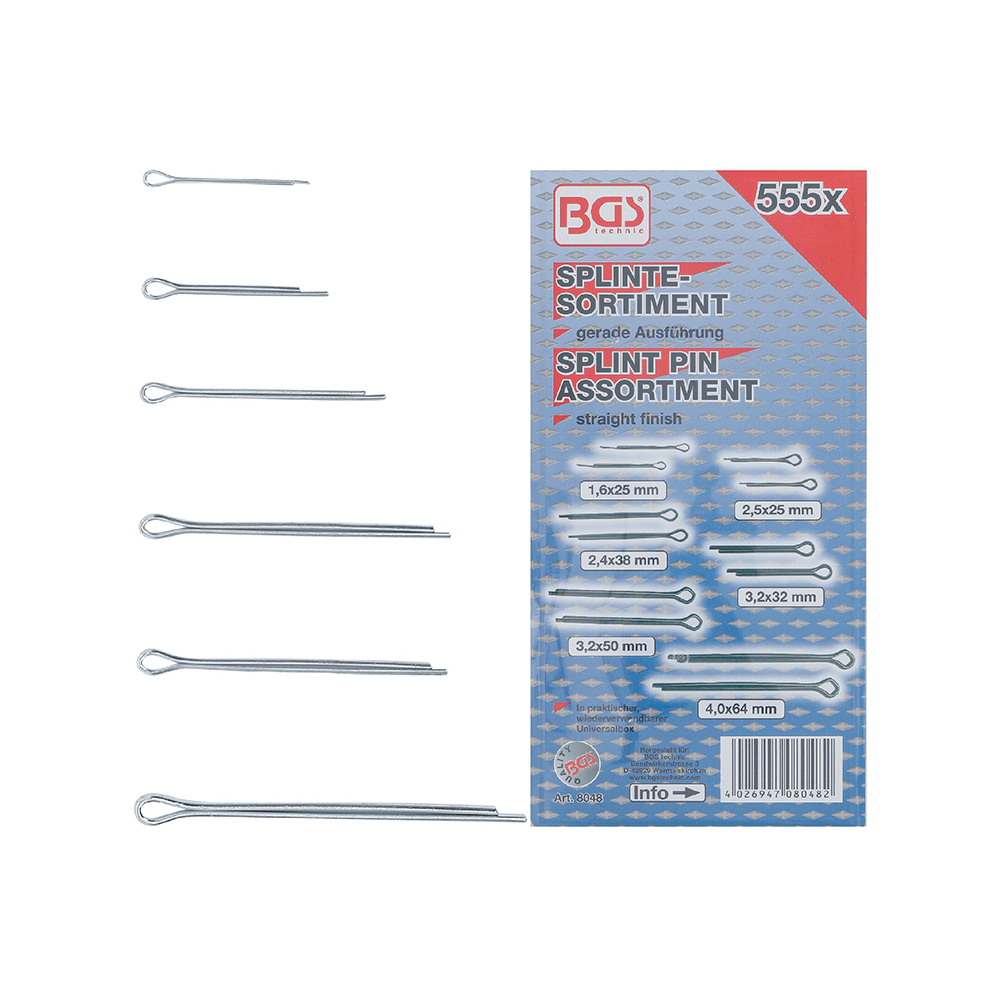 BGS set rascjepki 1,6-4,0 mm 555 kom pro+ 8048
