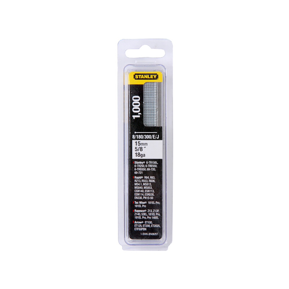 STANLEY set čavlića za klamericu, tip J, 15mm, 1.000/1 1-SWK-BN0625T
