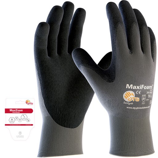ATG rukavica MaxiFoam sivo-crna