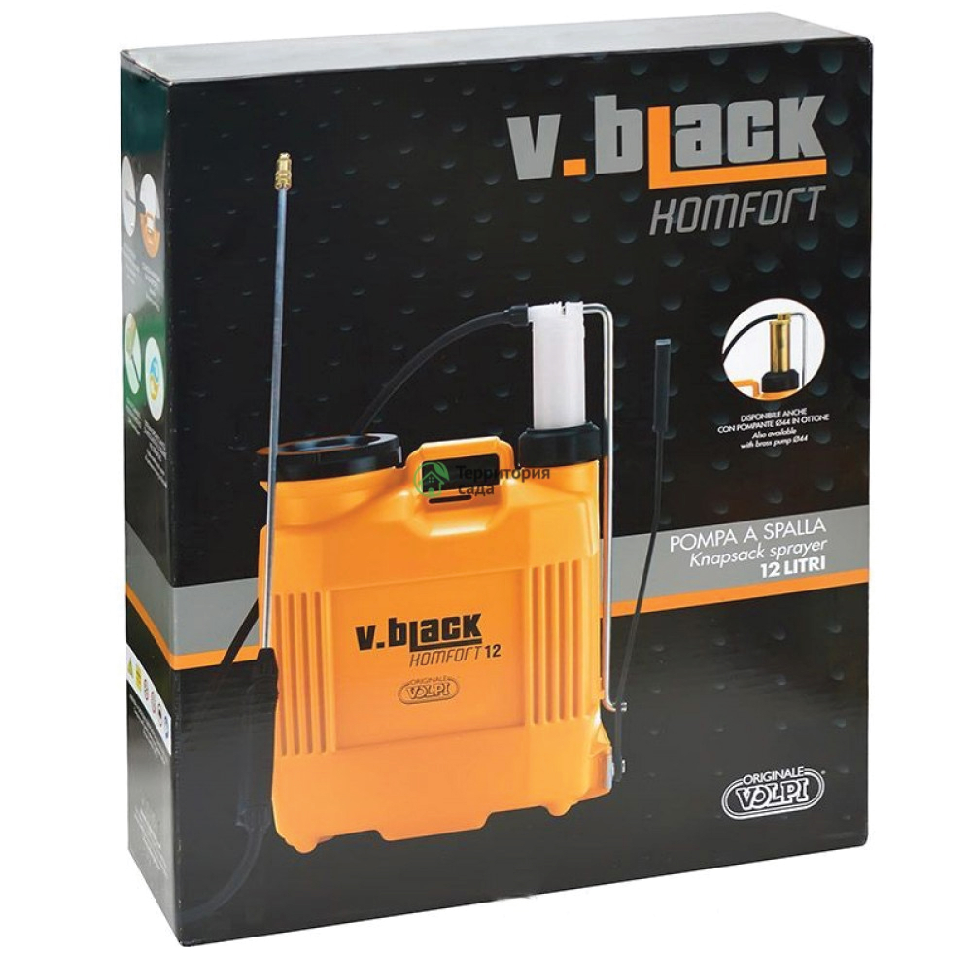 VOLPI tlačna leđna prskalica V-Black Komfort 9116KOS 16 l - Slika 5