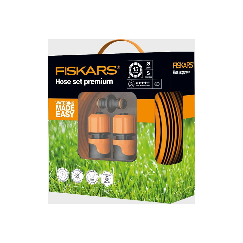 FISKARS vrtno crijevo sa konektorom 9 mm, 3/8”, 15m 1020447